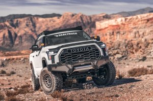 Toyota Tundra CrewMax Roof Rack - Go Rhino - Ceros Low Profile - Textured Black - `16-`21